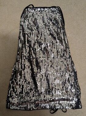 H&M Black and Silver Sequin Mini Dress